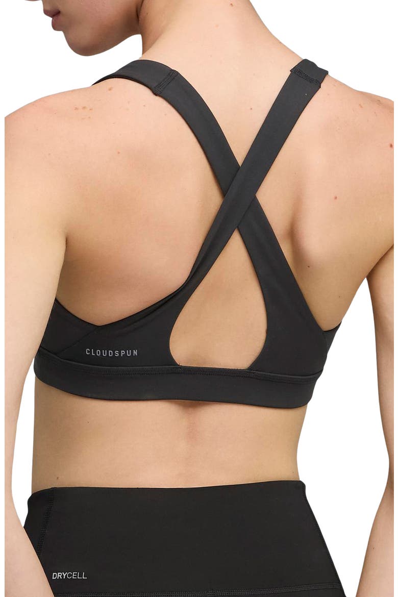 Cloudspun Mid Impact Sports Bra, Alternate, color, PUMA BLACK