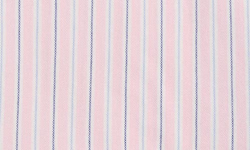 Polo Ralph Lauren Ralph Lauren Striped Oxford Mesh Boxy Polo Shirt In Pink