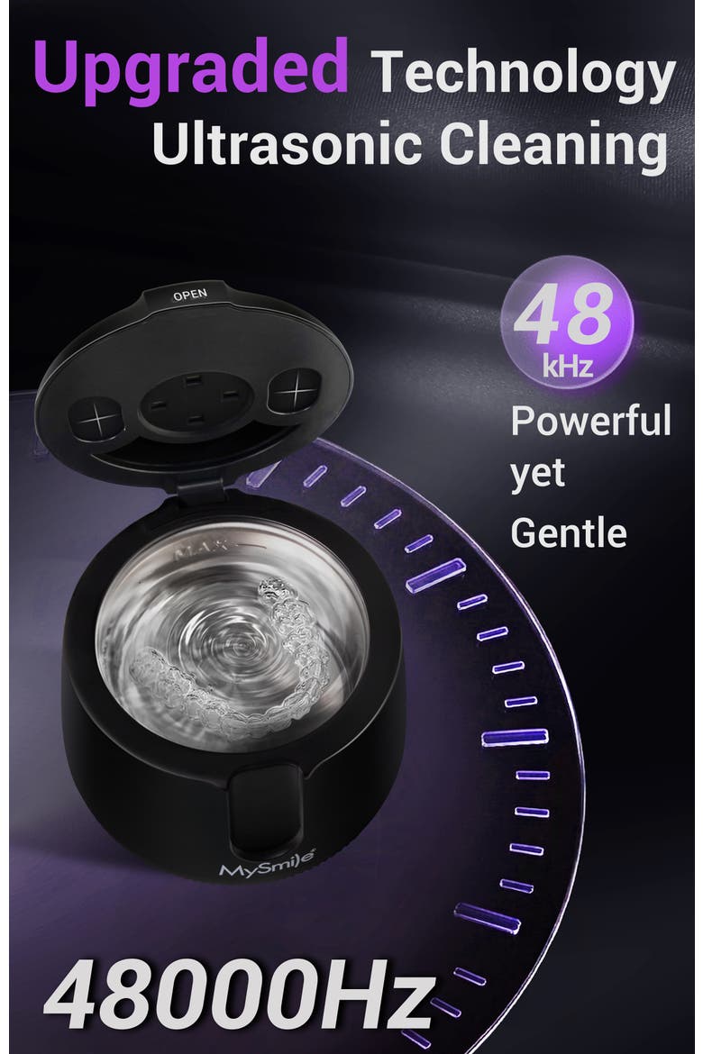 Cordless Ultrasonic Retainer & Jewelry Cleaning Pod with Digital Timer, Alternate, color, Black