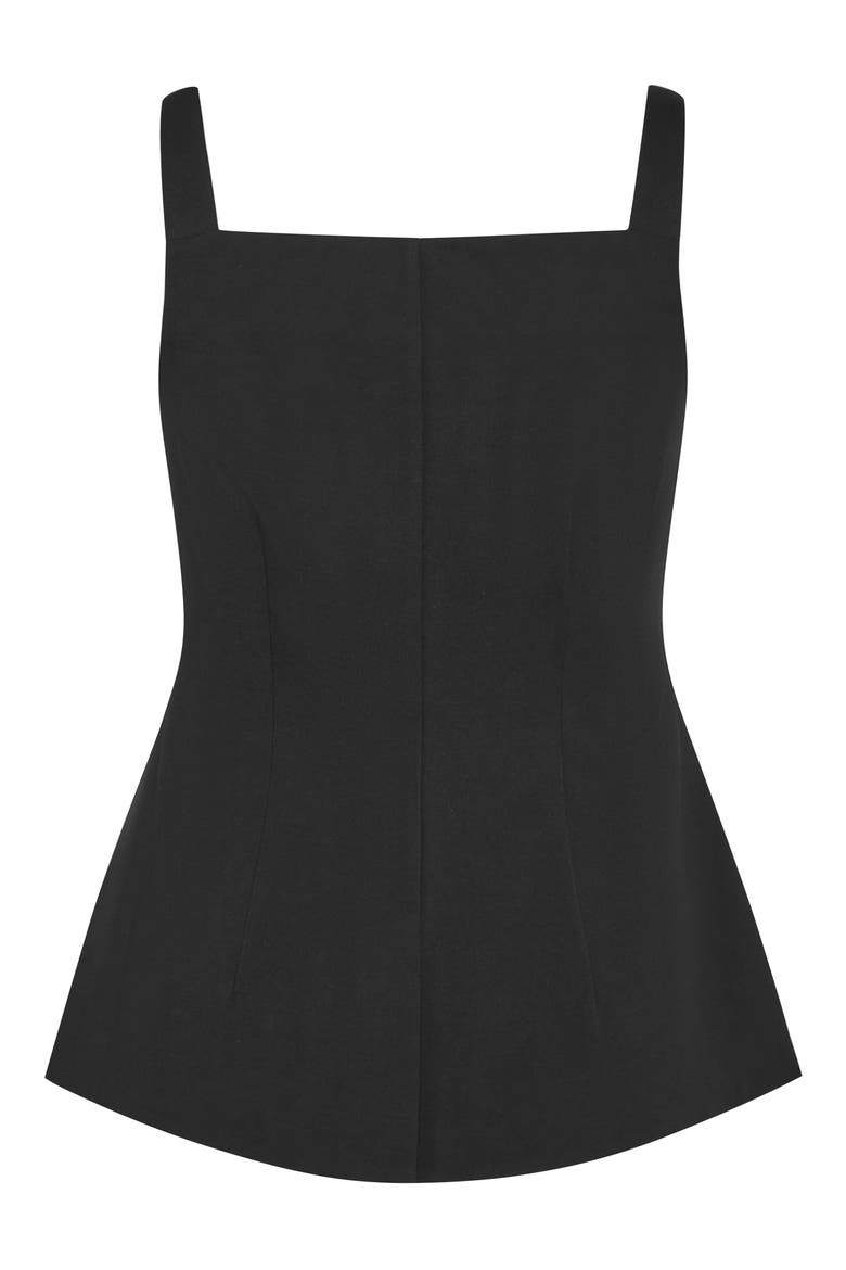 Peytonn Sleeveless Ponte Top, Alternate, color, BLACK