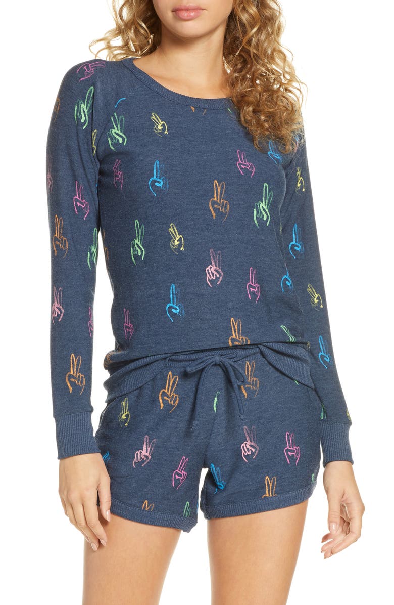 Chaser Cozy Peace Shorts, Main, color,