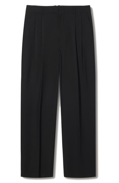 Double Pleated Wide Leg Slacks