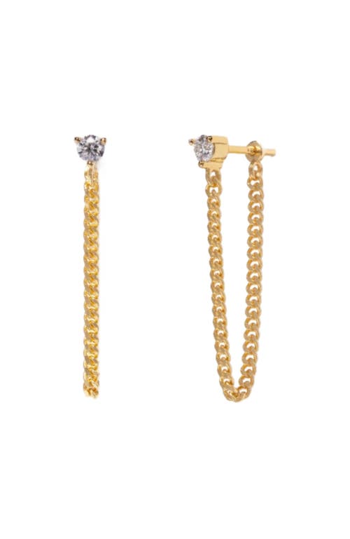 Little Sky Stone Chained Moissanite Earrings In Multi