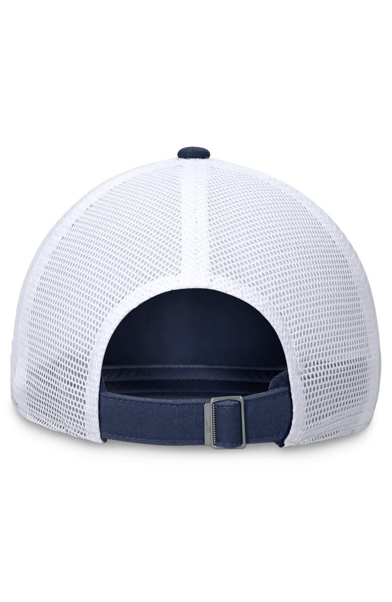 Nike Men's Nike Navy Milwaukee Brewers Evergreen Wordmark Trucker Adjustable Hat, Alternate, color, 