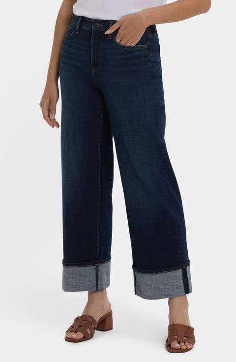 Teresa Deep Cuff Wide Leg Jeans