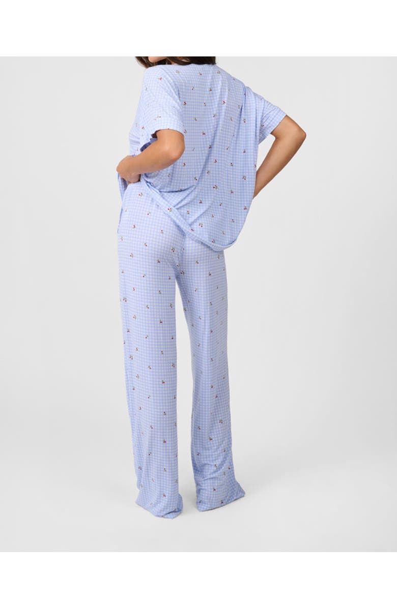 WeWoreWhat Sleep Pull-On Pants, Alternate, color, Baby Blue/Iv Mt