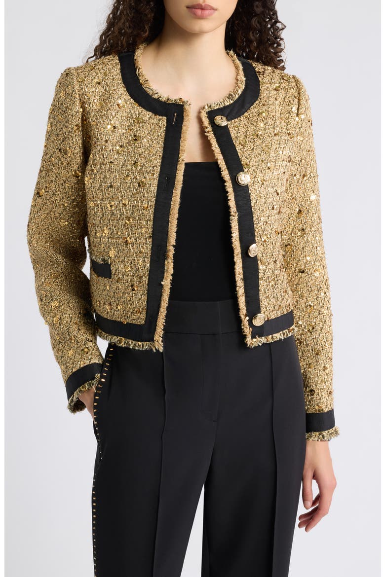 Hadley Sequin Jacket, Main, color, GOLD SEQUINS