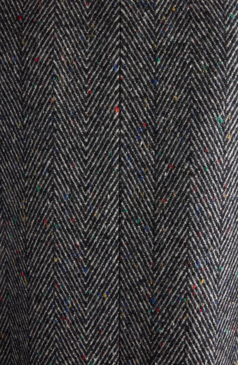 Givenchy Oversize Wool Blend Herringbone Overcoat, Alternate, color, Black/ White