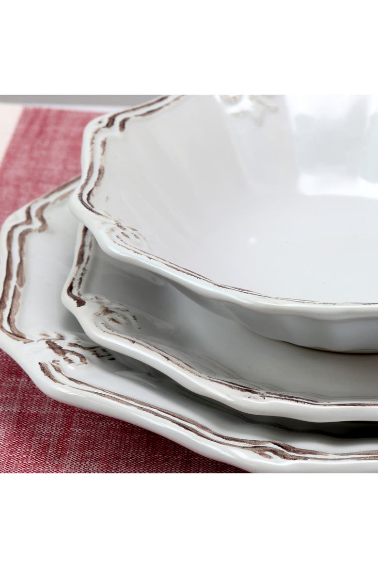 Fleur De Lys 20-Piece Dinnerware Set, Alternate, color, White