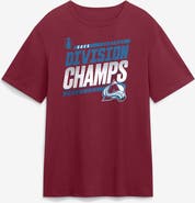 FANATICS Men's Fanatics Burgundy Colorado Avalanche 2026 Central Division Champions T-Shirt
