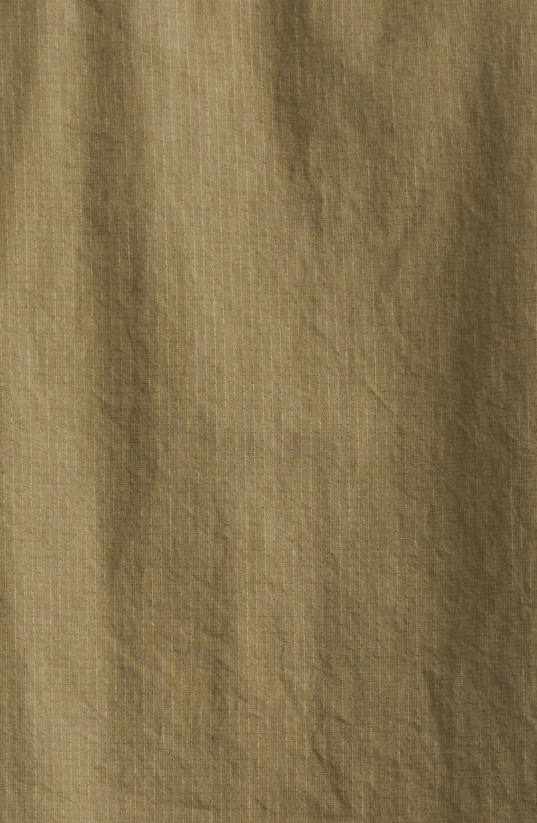 Stone Island Cotton & Nylon Ripstop Short Sleeve Button-Up Shirt, Alternate, color, Military Green