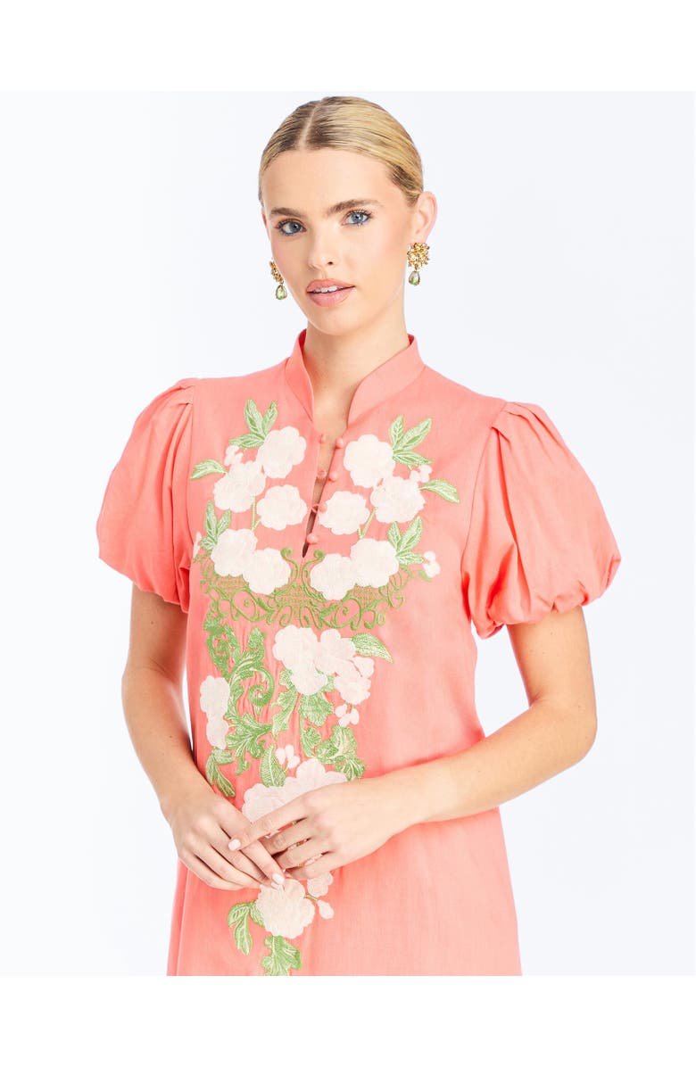 Mestiza New York Elliana Barong Midi Dress, Alternate, color, Ivory