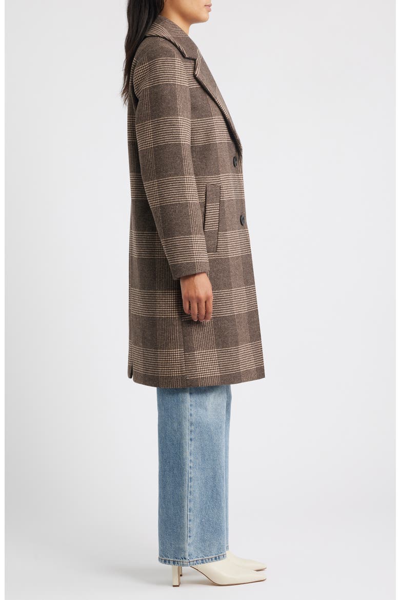 Wool Blend Coat, Alternate, color, TAUPE GLEN PLAID