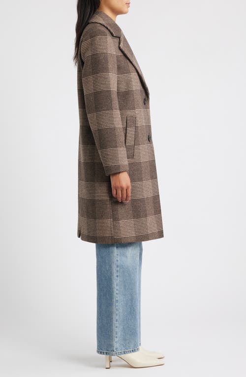 Vince Camuto Wool Blend Coat In Brown
