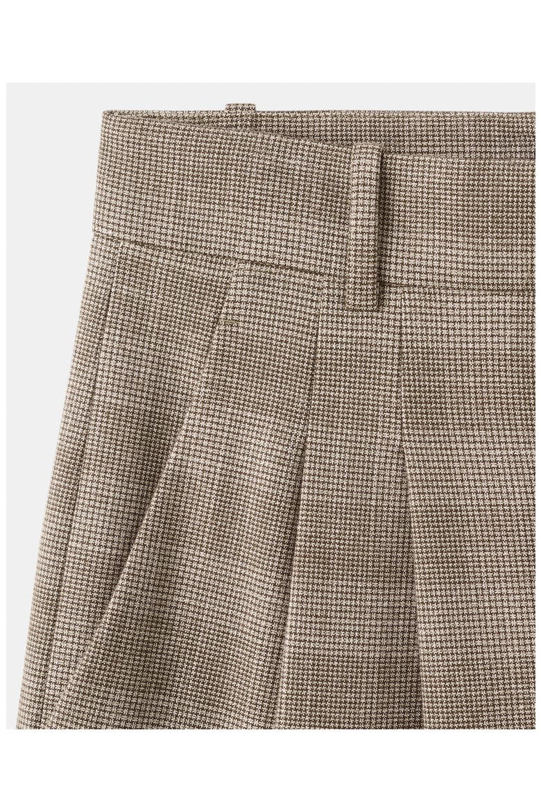 Natalie Plaid Wide-Leg Trousers, Alternate, color, BROWN