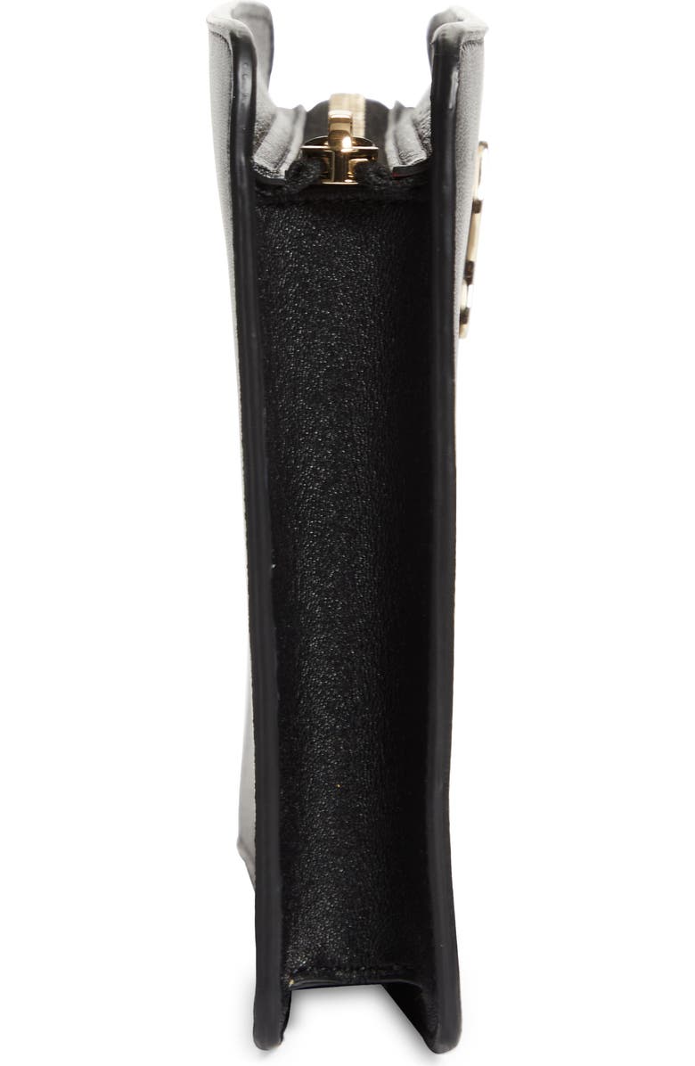 Christian Louboutin Small Bettina Leather Wristlet, Alternate, color, Black/ Gold