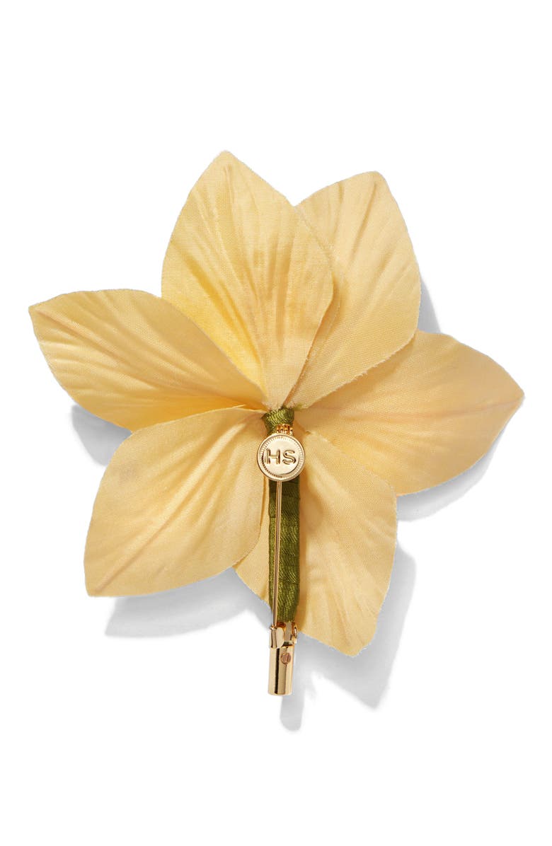 Helena Simon The Daffodil Floral Brooch, Alternate, color, Yellow