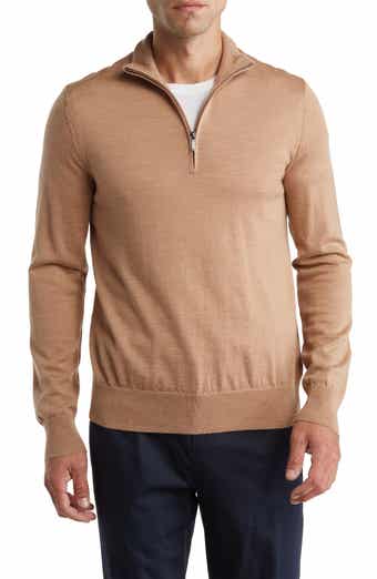 Brooks Brothers Merino Wool Quarter Zip Pullover