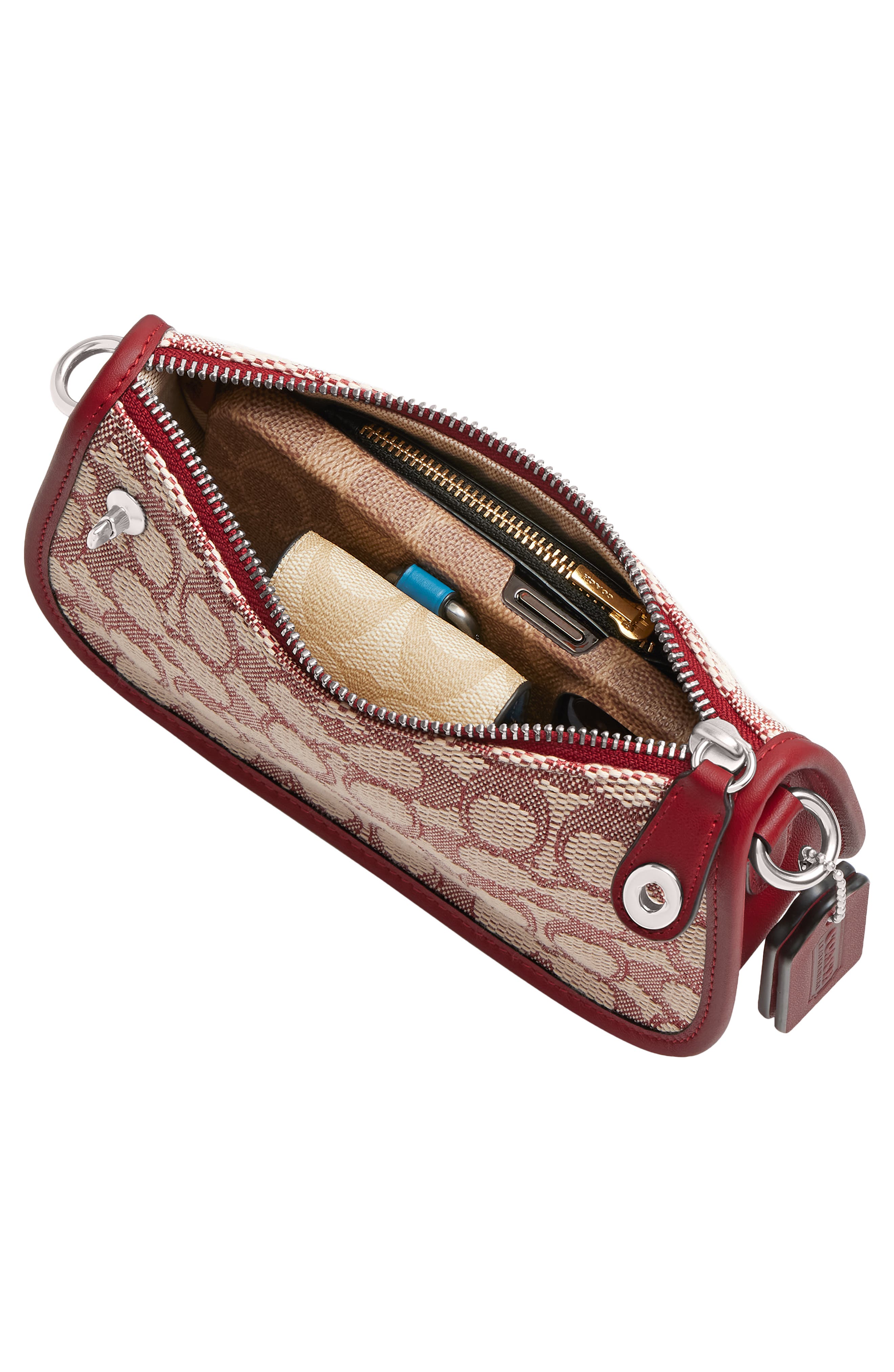 COACH Originals Monogram Canvas Jacquard Shoulder Bag, Alternate, color, 