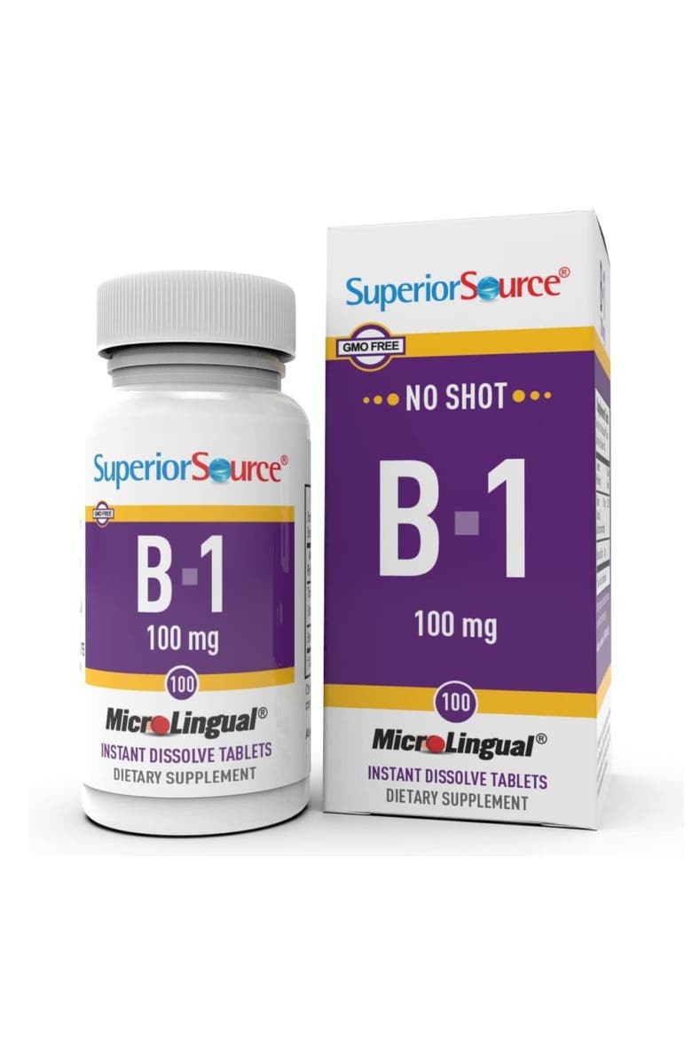 B-1 Sublingual Dissolving Tablets, Main, color, White