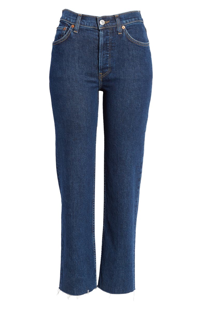Re/Done Originals High Waist Stovepipe Jeans, Alternate, color, Mid 70S
