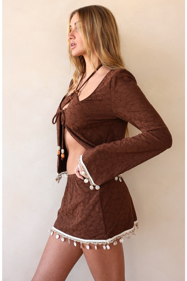 Ris-k Firecracker Mini Skirt, Alternate, color, Cappuccino