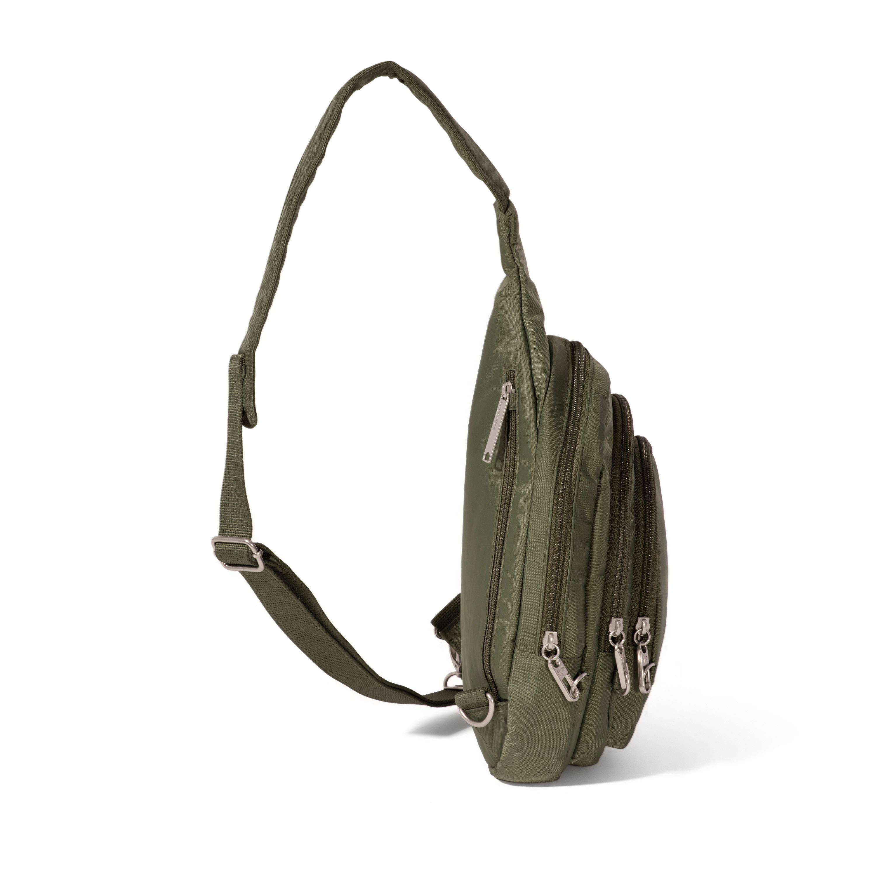 Securtex Anti-Theft Multi Zip Sling, Alternate, color, THYME