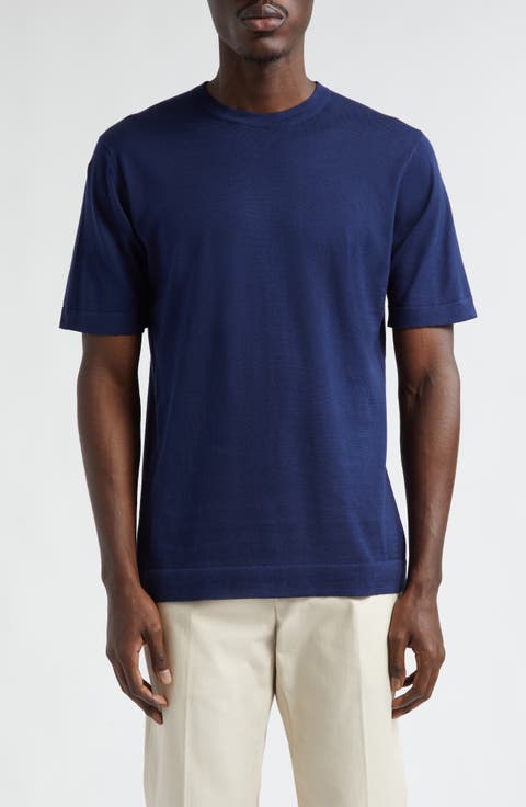 Tシャツ・カットソー JOHN SMEDLEY Men T Shirts BELDEN 096 NAVY Men's John Smedley Shirts | Nordstrom
