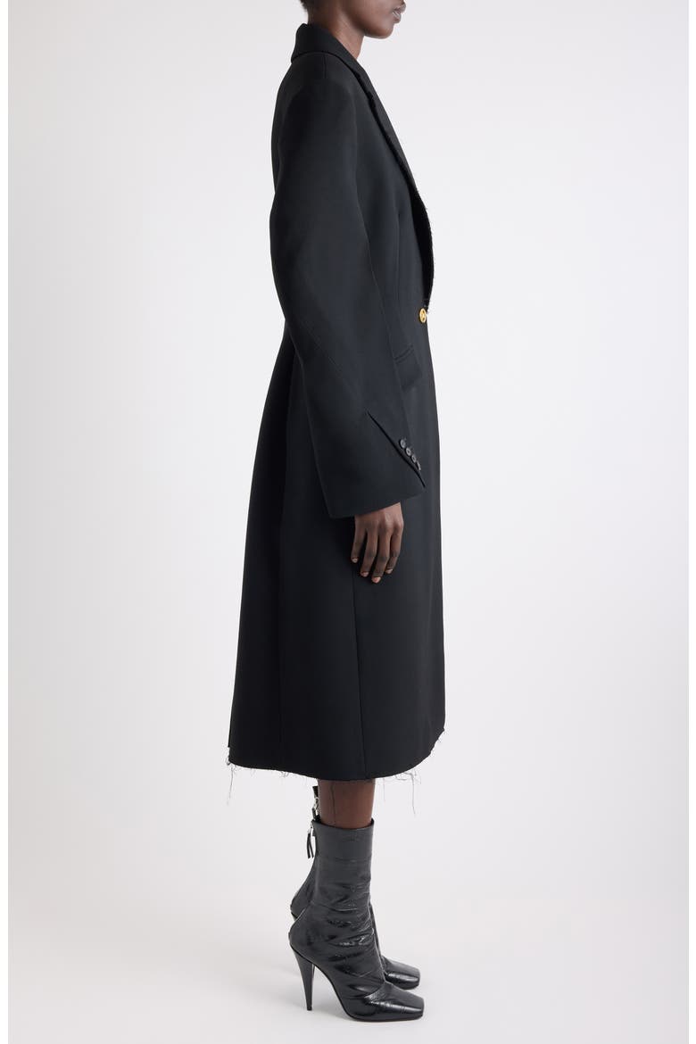 Wool Blend Cocoon Coat, Alternate, color, BLACK