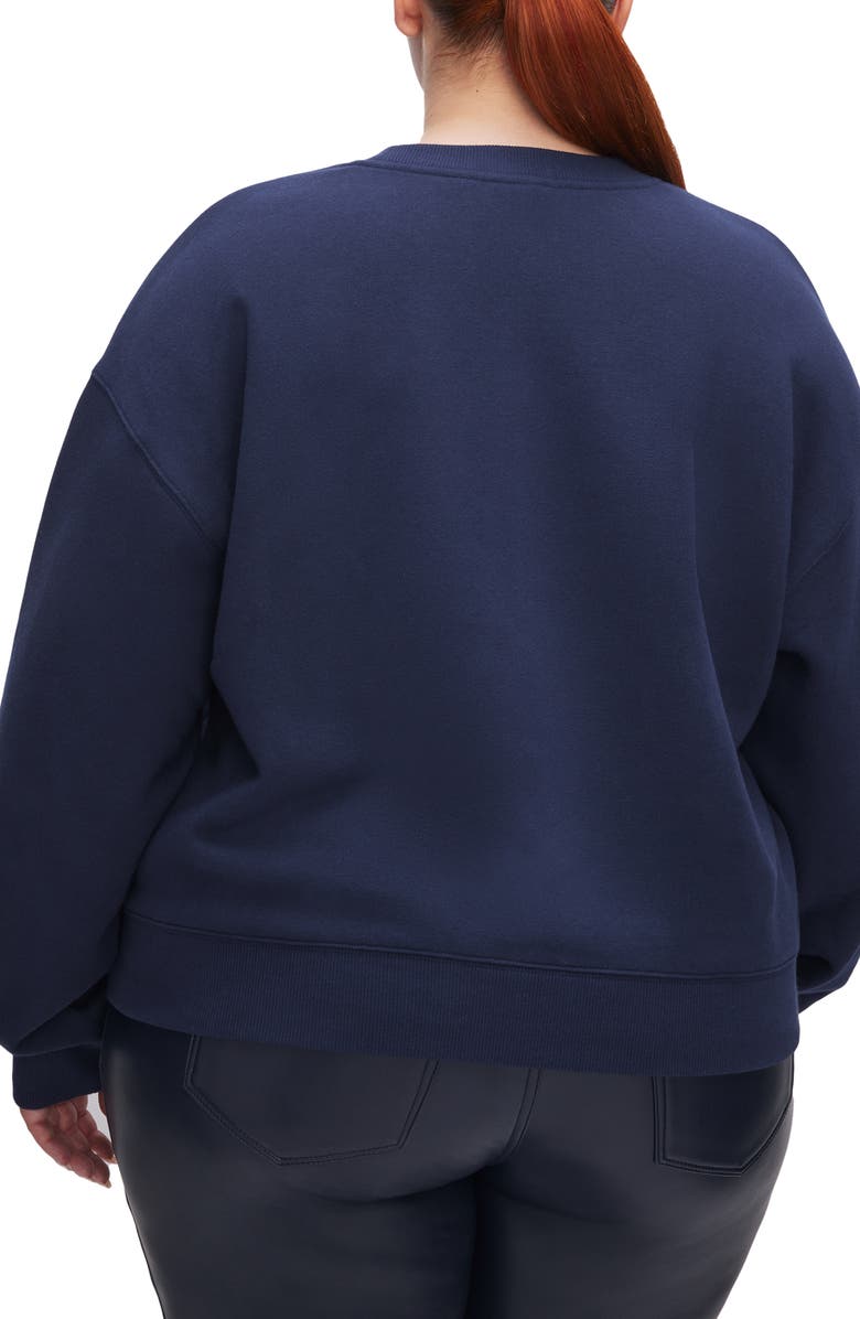 Good American Atlanta Brushed Fleece Graphic Sweatshirt, Alternate, color,