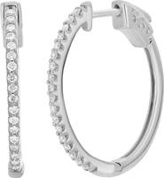 Carrière Jewelry Diamond Oval Hoop Earrings - 0.27ct.