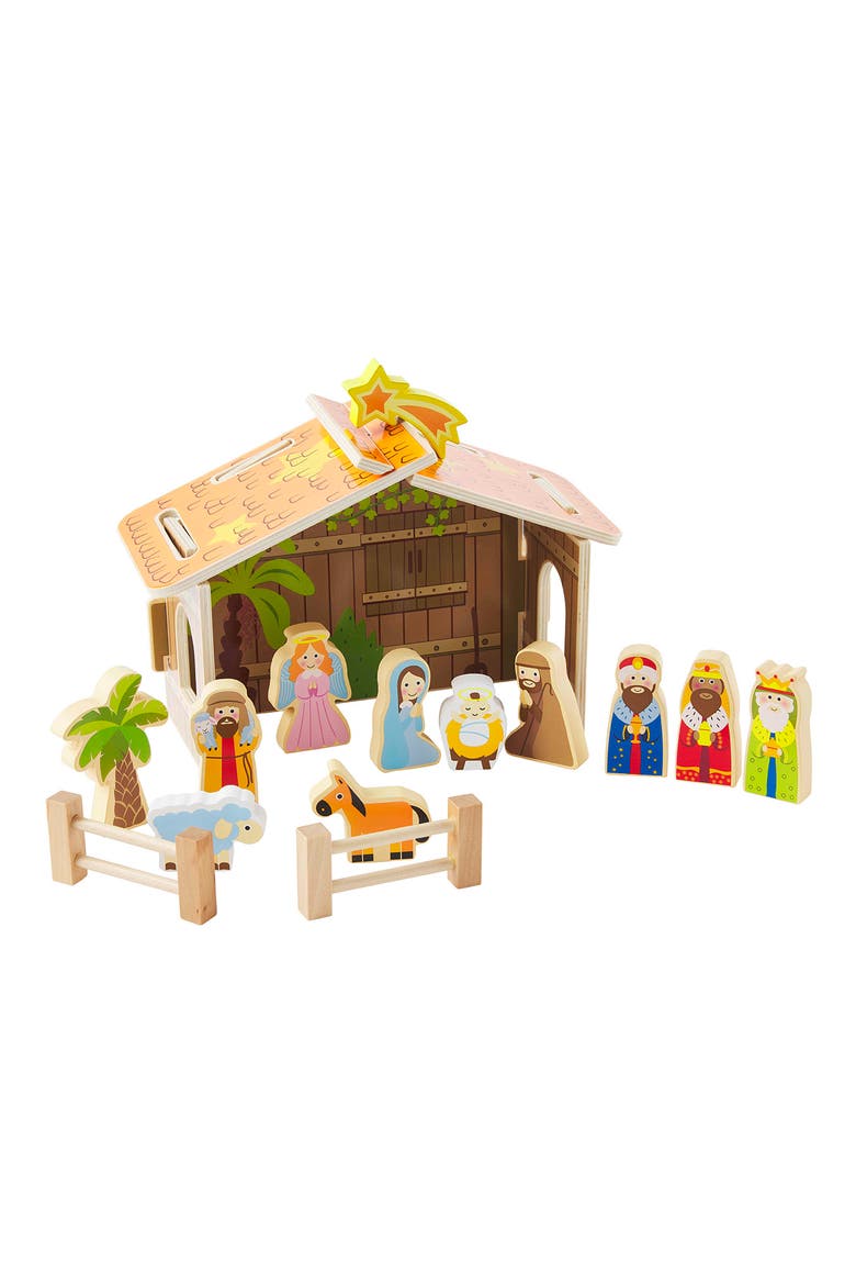 Wood Nativity Set, Main, color, TAN