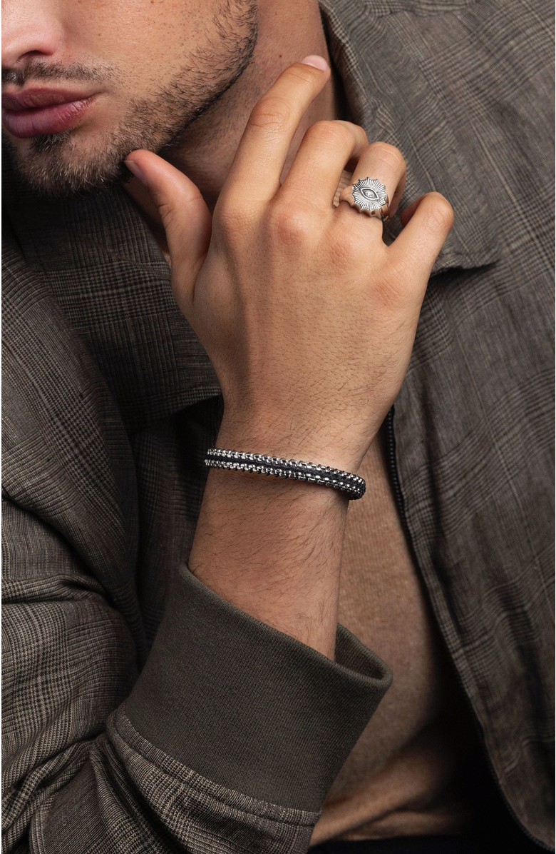 Nialaya Woven Box Chain Bracelet, Alternate, color,