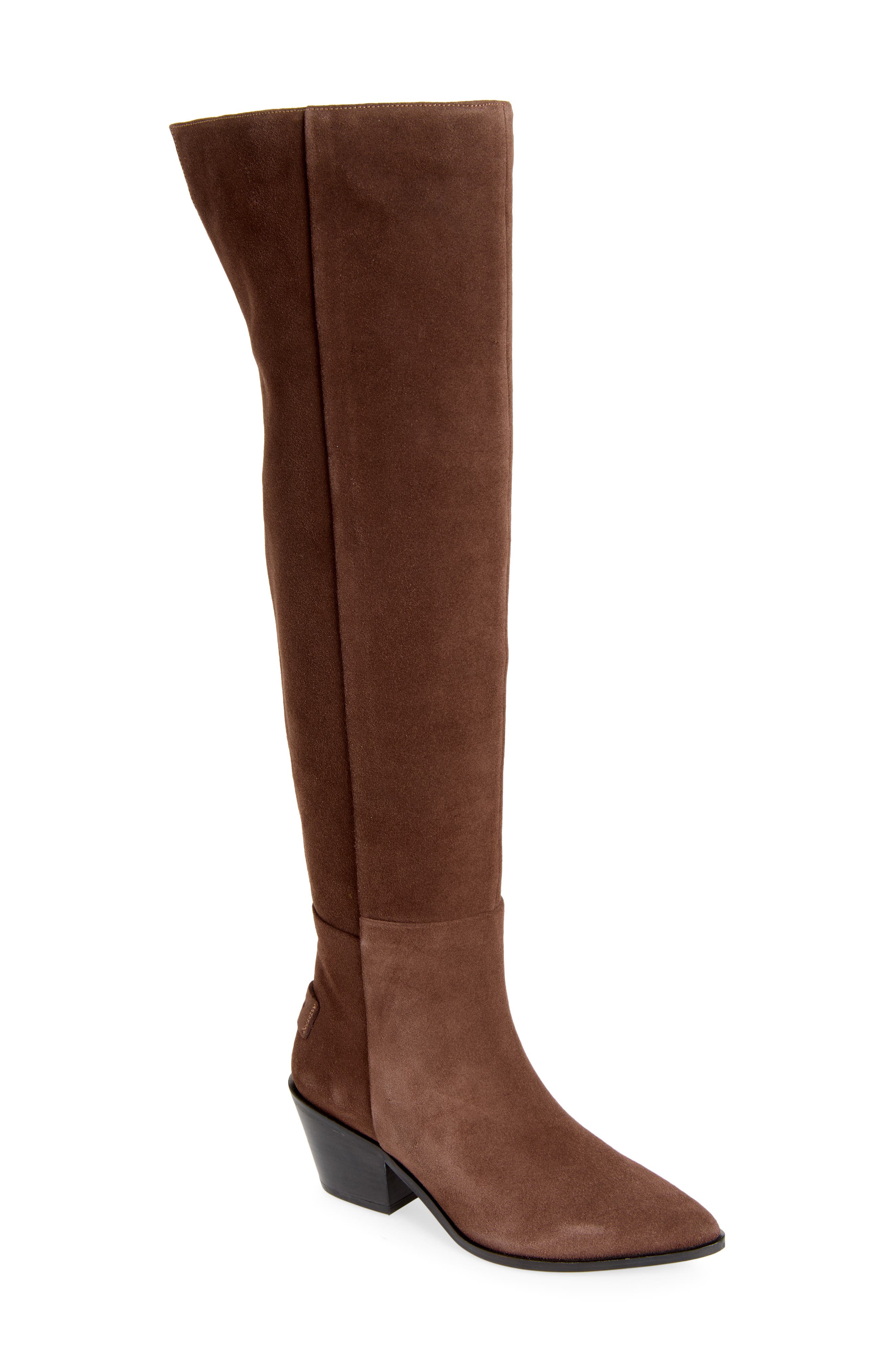 Faye Over the Knee Boot, Main, color, DARK BROWN