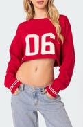 EDIKTED Varisty Crop Sweatshirt
