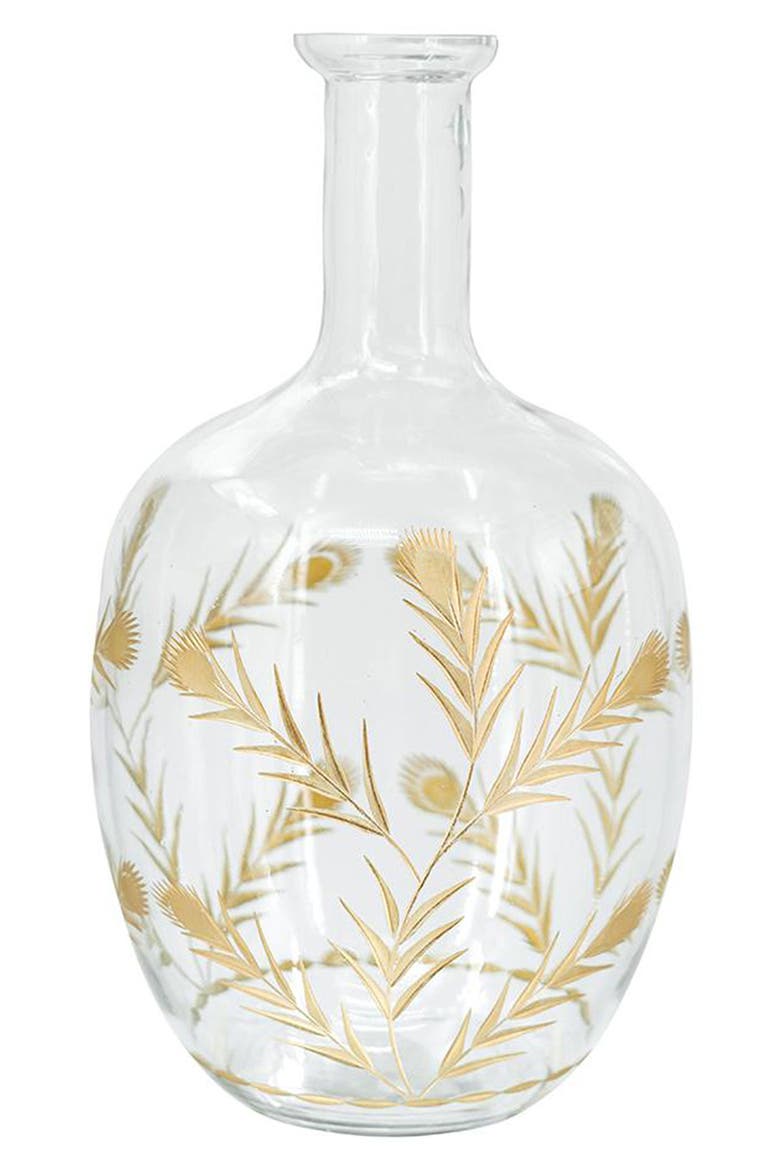 Curved Glass Vase, Main, color, CLEAR