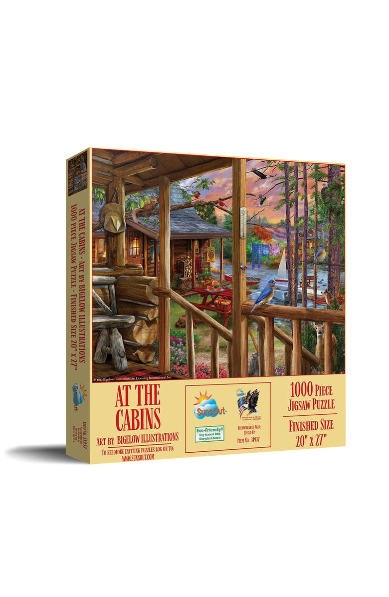 Sunsout At The Cabins 1000 piece Jigsaw Puzzle for Adults, Main, color, Multicolor