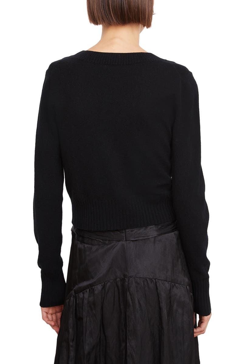 Vince V-Neck Wool & Cashmere Crop Sweater, Alternate, color, 