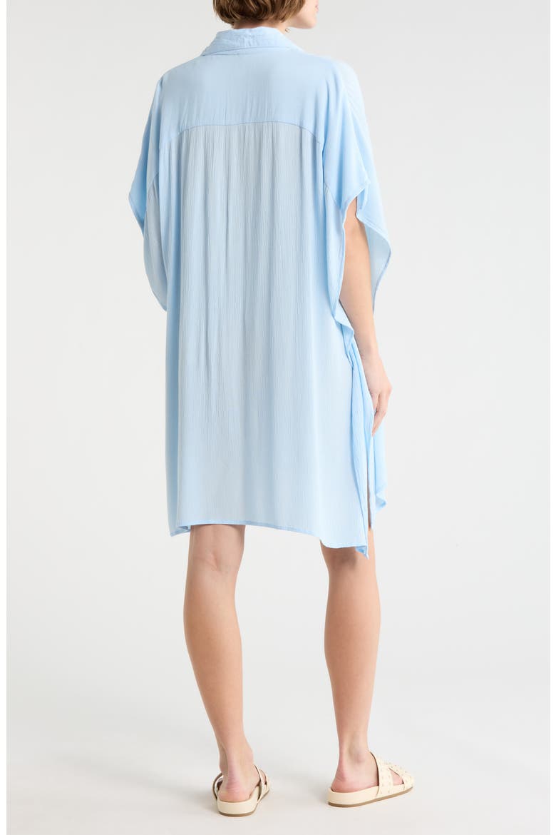 Sharkbite Button-Up Coverup, Alternate, color, BLUE
