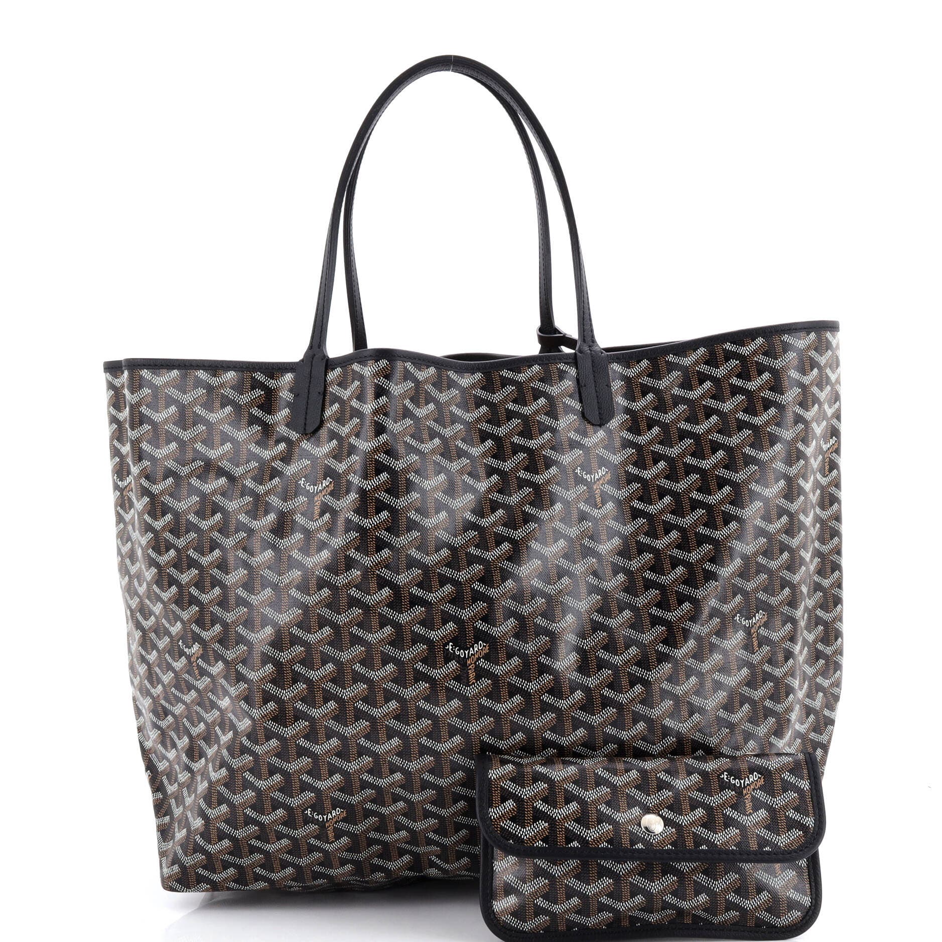 Pre-Owned Goyard Saint Louis Tote Coated Canvas GM, Alternate, color, Black