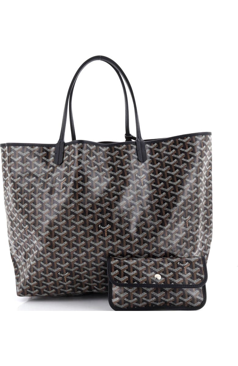 Pre-Owned Goyard Saint Louis Tote Coated Canvas GM, Alternate, color, Black
