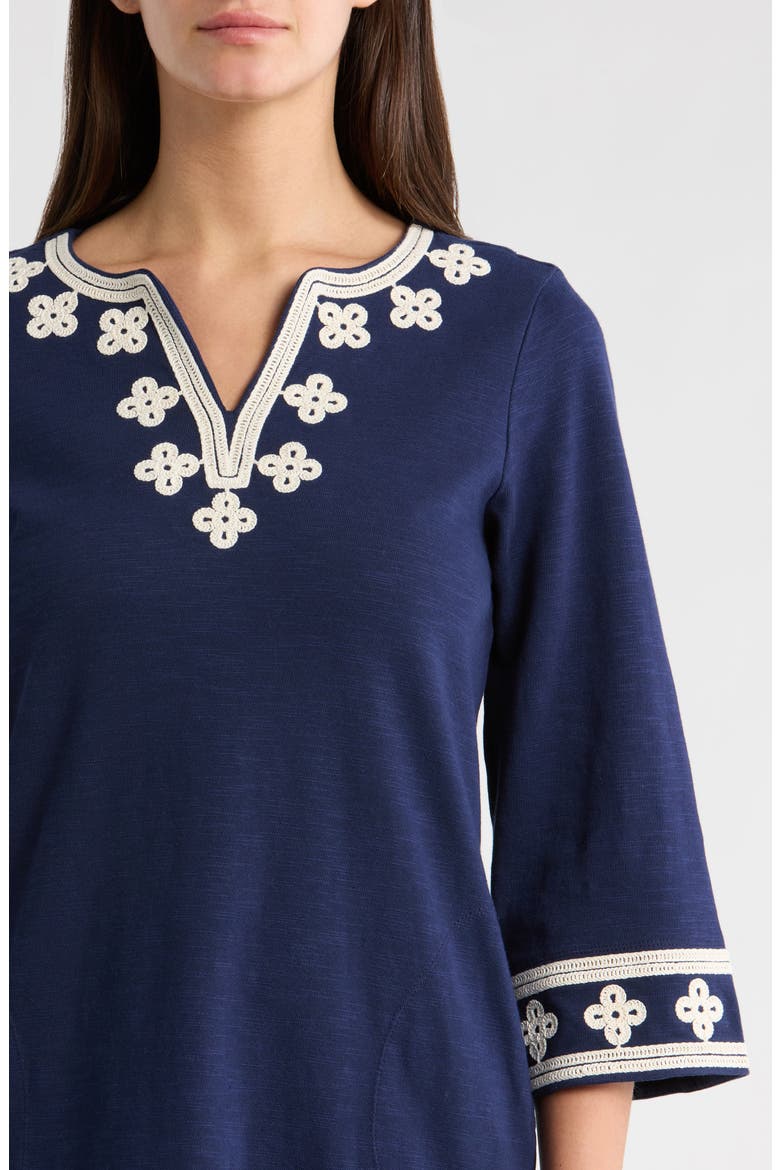Sunset Harbor Cotton Dress, Alternate, color, COASTLINE
