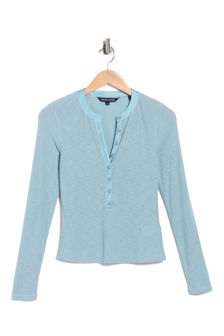 Drexler Knit Henley Top, Main, color, ANTIQUE BLUE