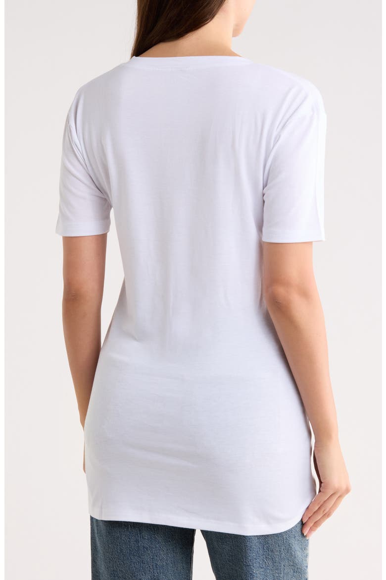 V-Neck Pocket Graphic T-Shirt, Alternate, color, IVORY PRINT 1