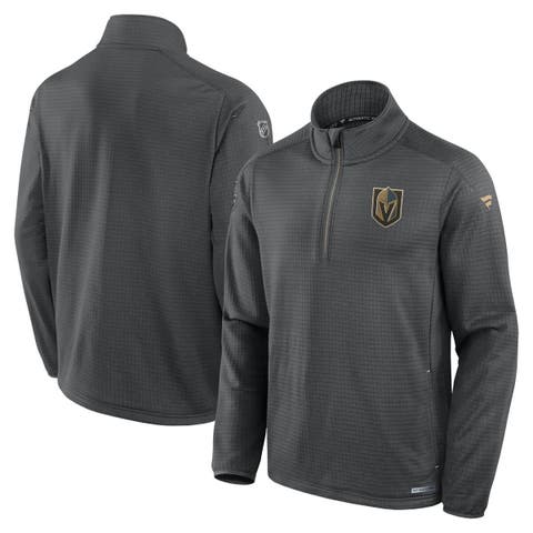 Men's Fanatics  Gray Vegas Golden Knights Authentic Pro Rink Quarter-Zip Jacket