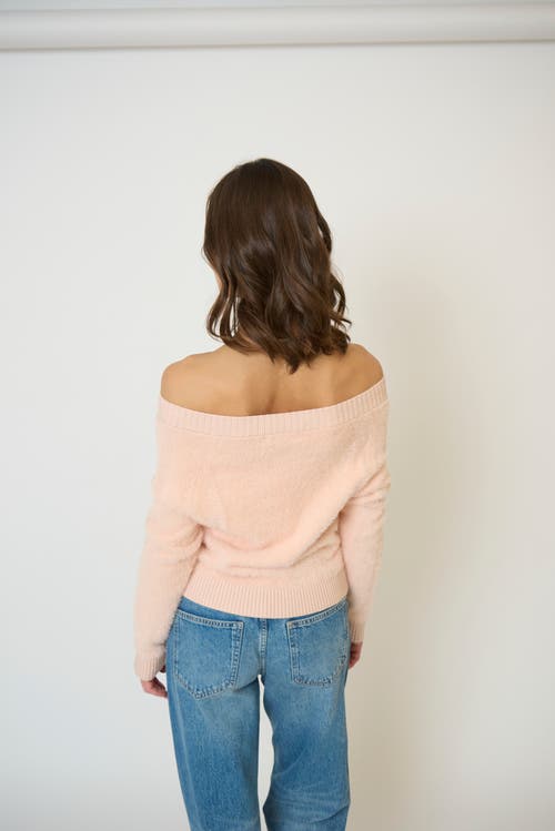 Central Park West Roman Eyelash Off Shoulder In Pink