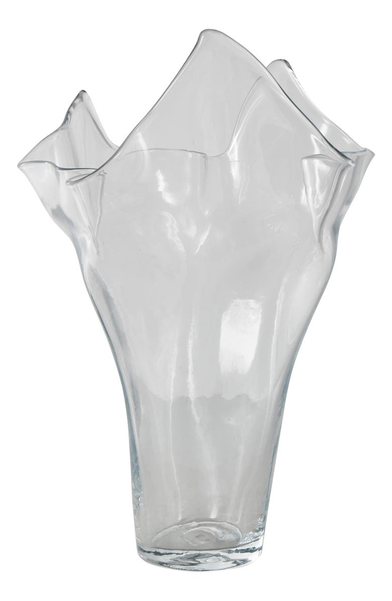 VIVIAN LUNE HOME Clear Glass Vase, Alternate, color, Clear