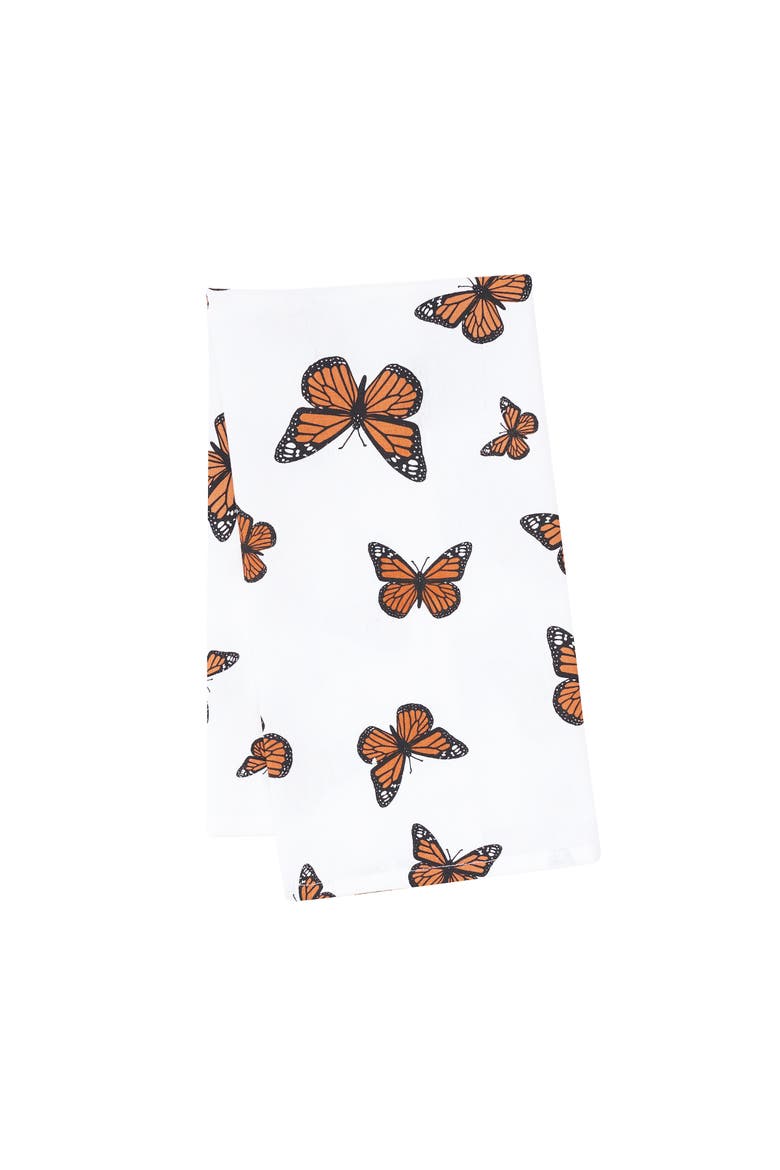 Monarch Butterfly Kitchen Towel, Alternate, color, brown