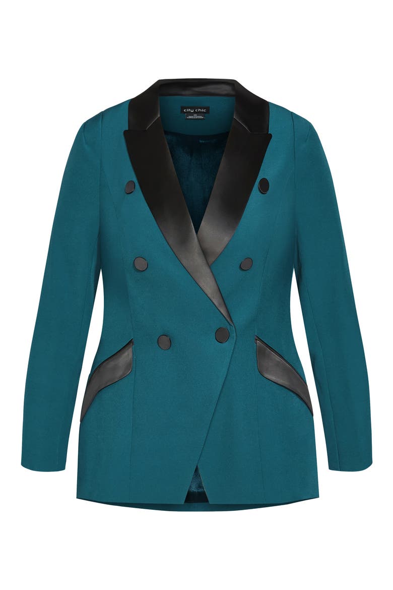 Tuxe Luxe Jacket, Alternate, color, JADE