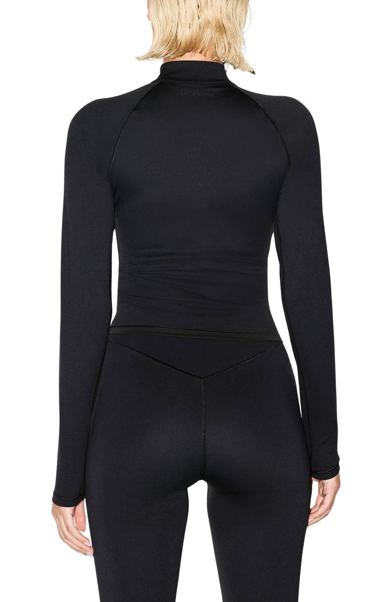 NikeSKIMS Full Zip Mock Neck Jacket, Alternate, color, Obsidian